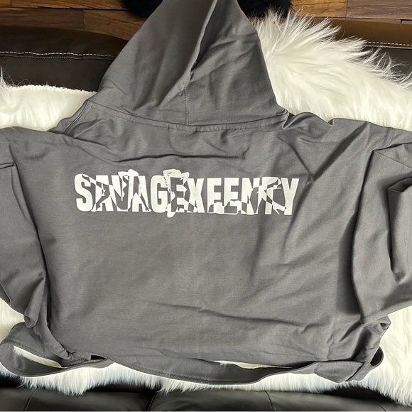 🆕Savage X Fenty Darknight Grey Short Robe - Size: XS/S - Picture 9 of 12